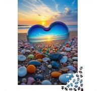Puzzle 1000 Piezas Specchio a Forma di Cuore Rompecabezas 38x26cm/1000pcs Regalos para Adultos Y Niños Cartón 100% Reciclado Creative Intelectual Desafío