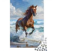 Puzzle 1000 Piezas Spiaggia di Corsa di Cavalli Rompecabezas 38x26cm/1000pcs Regalos para Adultos Y Niños Cartón 100% Reciclado Juegos Únicos De Desafío