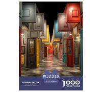 Puzzle 1000 Piezas Strange Coloured Doors, Desafío, Juguete Entretenimento Multicolor Maze Art Juego Familiar Regalo para Adultos Y Niños Mayores De 12 Años 70x50cm/1000pcs