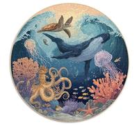 Puzzle 1000 Piezas Submarino Arte Representación Vibrante De La Vida Marina. Piezas Interbloqueantes De Cartón Grueso. Ideal para Regalar, Decorar Y Disfrutar En Grupo.
