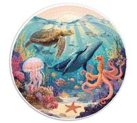 Puzzle 1000 Piezas Submarino Arte Representación Vibrante De La Vida Marina. Piezas Interbloqueantes De Cartón Grueso. Ideal para Regalar, Decorar Y Disfrutar En Grupo.