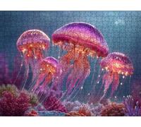 Puzzle 1000 Piezas, SueñOs De Medusas Rompecabezas Adultos Puzzle, Desafiante Puzzles de Decoración Juego de, Entretenimiento Juego Educativo para Toda la Familia, para Regalo Decoración R7KH-836