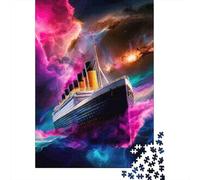 Puzzle 1000 Piezas Titanic en el Espacio Rompecabezas 70x50cm/1000pcs Regalos para Adultos Y Niños DIY Creative Intelectual Desafío