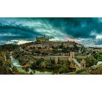Puzzle 1000 Piezas Toledo Paisaje España Puesta De Sol Colinas Ciudad 75 * 50Cm