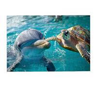Puzzle 1000 Piezas Tortuga, Puzzle Madera Delfín, Clásico Rompecabezas Desafiante para Toda la Familia, Juguetes Rompecabezas Letras en la Parte Posterior, Regalos Originales para Hombre Decor -2471
