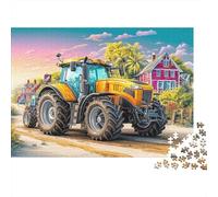 Puzzle 1000 Piezas Tractor en Camino, Cartón Grueso, Muy Difícil, Estilo Agrícola, Relax, 38x26cm
