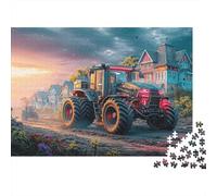 Puzzle 1000 Piezas Tractor en Camino de Tierra, Cartón Grueso, Muy Difícil, Estilo Fantasía, Relax, 52x38cm