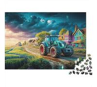 Puzzle 1000 Piezas Tractor en Camino Rural, Cartón, Rompecabezas Niños, Desarrollo Cognitivo, 38x26cm