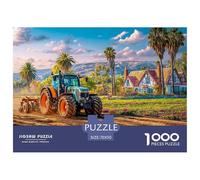Puzzle 1000 Piezas Tractor Trabajando en Campo, Paisaje Rural, para Adultos, Actividad en Casa, Decoración Pared, 70x50cm