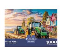 Puzzle 1000 Piezas Tractores en Senda Campestre, Paisaje Rural, para Adultos, Juego Educativo, Regalo, 38x26cm