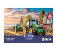 Puzzle 1000 Piezas Tractores en Senda Campestre Papel Reciclado, Paisaje Rural, para Adultos, Juego Educativo, Antiestrés, 52x38cm