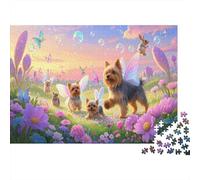Puzzle 1000 Piezas Un Grupo de Yorkshire Terriers Impresión De Alta Definición, Puzzle De Madera, para Adultos Y Niños, Rompecabezas Juego Educativo, Regalo 1000pcs (75x50cm)
