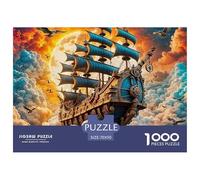 Puzzle 1000 Piezas VeleroJuego Educativo Entretenimento Multicolor The Ship on The Cloud Regalo, Diversión para Adultos Y Niños Mayores 70x50cm/1000pcs