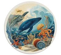 Puzzle 1000 Piezas Vida Marina En Equilibrio Representación De Ecosistemas Armoniosos con Depredadores Y Presas Mensaje Ambiental Educar Y Entretener.