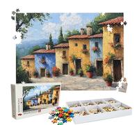 Puzzle 1000 Piezas | Villa Abstracto Puzzle 1000 Piezas Adultos | Encajan Perfectamente | sin Polvo | Rompecabezas Madera para Toda la Familia | Rompecabezas XL para Expertos | Regalo Mujer W3H-379