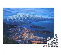 Puzzle 1000 Piezas Vista Nocturna Lago Montaña para Adultos Cartón Grueso Educativo Rompecabezas Paisaje Decoración 38x26cm/1000pcs