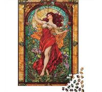 Puzzle 1000 Piezas Vitrales Art Nouveau Rompecabezas 38x26cm/1000pcs Regalos para Adultos Y Niños Cartón 100% Reciclado Creative Intelectual Desafío