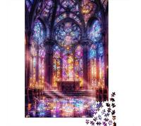 Puzzle 1000 Piezas Vitrales Catedral Rompecabezas 70x50cm/1000pcs Regalos para Adultos Y Niños Cartón 100% Reciclado Juegos Únicos De Desafío