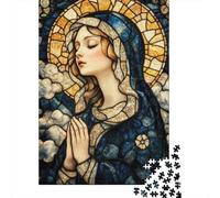 Puzzle 1000 Piezas Vitrales Virgen Rompecabezas 70x50cm/1000pcs Regalos para Adultos Y Niños Cartón 100% Reciclado Creative Intelectual Desafío