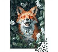 Puzzle 1000 Piezas Volpe in Mezzo ai Fiori Rompecabezas 70x50cm/1000pcs Regalos para Adultos Y Niños Cartón 100% Reciclado Descompresión