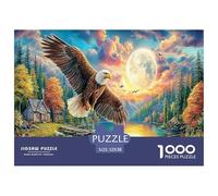 Puzzle 1000 Piezas Vuelo del Águila de Papel Reciclado | Águila sobre el Lago - para Adultos, Juego Educativo, Relajación, Decoración de Pared 52x38cm