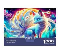 Puzzle 1000 Piezas Zorro psicodélico en un Bosque cósmico y Colorido Rompecabezas 38x26cm/1000pcs Regalos para Adultos Y Niños Cartón 100% Reciclado Descompresión