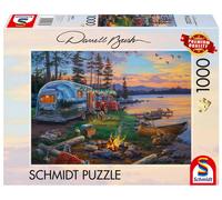 Schmidt Spiele 58533 Darrel Bush Campingidyll Am See Puzzle de 1000 Piezas, Multicolor, única