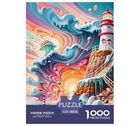 Puzzle 1000 Teile Leuchtturm Für Erwachsene Teens Kinder Klassische Puzzles Geschenk Herausforderung Spielzeug Pädagogisches Spiel Home Dekoration 38x26cm/1000pcs