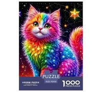 Puzzle 1000 Teiles Katze Erwachsen Kinder Herausforderndes Rätsel Interaktives Spielzeug Pädagogisches Spiel Home Dekoration 70x50cm/1000pcs