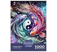 Puzzle 1000 Teiles Koi Fisch Erwachsene Herausforderndes Rätsel Schwer Pädagogisches Spielzeug Pädagogisches Spiel Home Dekoration 38x26cm/1000pcs