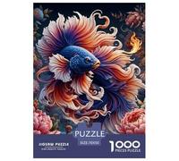 Puzzle 1000 Teiles Koi Fisch Erwachsene Klassische Puzzles Geschenk Schwer Pädagogisches Spielzeug Pädagogisches Spiel Home Dekoration 70x50cm/1000pcs