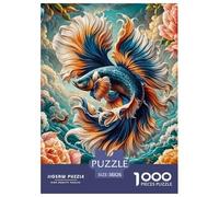 Puzzle 1000 Teiles Koi Fisch Für Erwachsene Klassische Puzzles Herausforderung Spielzeug Pädagogisches Spiel Home Dekoration 38x26cm/1000pcs