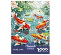 Puzzle 1000 Teiles Koi Fisch Für Erwachsene Klassische Puzzles Interaktives Spielzeug Pädagogisches Spiel Home Dekoration 38x26cm/1000pcs