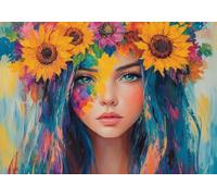 Puzzle 120 Pieces Fiore di donna Impossible Rompecabezas Juegos Casuales Puzzle de Madera Adulto para Adultos y niños a Partir de 14, Cultivar la paciencia y la concentración, Decoración del Hogar G-6