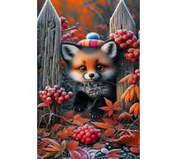 Puzzle 120 Piezas Adultos Animal Panda Rojo Hoja, Retos Divertidos, Relajarse, Desarrolla la Concentraciòn Mentàl, Rompecabezas Adultos 120 Piezas 25 x 20 cm