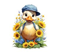 Puzzle 120 Piezas Adultos Animal Pato Girasol, Retos Divertidos, Relajarse, Desarrolla la Concentraciòn Mentàl, Rompecabezas Adultos 120 Piezas 25 x 20 cm