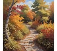 Puzzle 120 Piezas Adultos Camino de Plantas, Jigsaw Puzzle 120 Piezas, Rompecabezas Clásico Difícil y Relajante, Idea de Regalo para Ella o Él 45x45cm