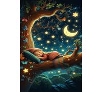 Puzzle 120 Piezas Adultos Chica Árbol Luna, Desarrolla la Concentraciòn y la Logica Desafío de Entretenimiento para la Mente, Puzzles 120 Piezas 25 x 20 cm