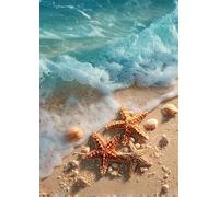 Puzzle 120 Piezas Adultos Conchas Estrella de mar Playa, Rompecabezas Adultos 120 Piezas, Puzzle Imposible, Juego Educativo Fomenta la Creatividad, Rompecabezas Desafiante Noches de Juegos 25x20cm