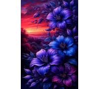 Puzzle 120 Piezas Adultos Flor Atardecer 25x20 cm, Juego Educativo, Ejercita Paciencia y Concentración, Puzzles 120 Piezas