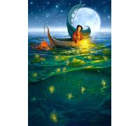 Puzzle 120 Piezas Adultos, Hoja Loto Barco Lunar Puzzles Adultos, Desarrolla la Logica y la Concentraciòn Juguetes Educativos, Rompecabezas 120 Piezas 25x20 cm