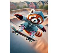 Puzzle 120 Piezas Adultos Lindo Panda Rojo, Desarrolla la Concentraciòn y la Logica Desafío de Entretenimiento para la Mente, Puzzles 120 Piezas 25 x 20 cm