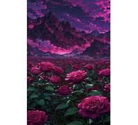 Puzzle 120 Piezas Adultos Rosa Montaña, Retos Divertidos, Relajarse, Desarrolla la Concentraciòn Mentàl, Rompecabezas Adultos 120 Piezas 25 x 20 cm