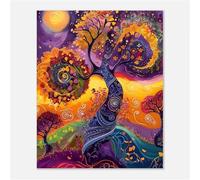 Puzzle 120 Piezas, Árbol Abstracto Puzzles para Adultos,Rompecabezas de Adultos, Juguetes de Regalo Entretenimento Puzzle, Juego de Rompecabezas