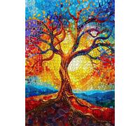 Puzzle 120 Piezas Árbol de la Vida Colorido Puzzle, Desarrolla la Logica y la Observaciòn, Ejercita Paciencia Puzzles Adultos 120 Piezas 25 x 20 cm