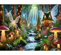 Puzzle 120 Piezas, Bosque de Cuentos de Hadas Río Puzzles para Adultos,Rompecabezas de Adultos, Juguetes de Regalo Entretenimento Puzzle, Juego de Rompecabezas