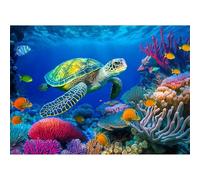 Puzzle 120 Piezas, Coral Tortuga Marina Puzzles para Adultos,Rompecabezas de Adultos, Juguetes de Regalo Entretenimento Puzzle, Juego de Rompecabezas