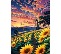 Puzzle 120 Piezas Girasol Amanecer, Puzzles Adultos 25 x 20 cm, Juego Educativo, Puzzle Imposible Desafiante, Juegos Rompecabezas Adultos 120 Piezas