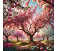 Puzzle 120 Piezas Huerto Rosa, Puzzle 120 Piezas para Adultos y Niños, 45x45cm Rompecabezas Adultos, Familia Juego, Juguete Educativo, Regalo Creativo para la Relajación