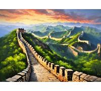 Puzzle 120 Piezas Paisaje de la Gran Muralla China | Puzzles Adultos | para Toda La Familia |25 x 20 cm | Entretenimiento Creativo Rompecabezas Adultos Regalo